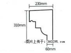 产品分解图型 - 檐口线，型号：SX311-YK-3，规格：230x310mm(3) - 南通三象EPS建材 nt.sx311.cc