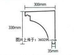 产品分解图型 - 檐口线，型号：SX311-YK-2，规格：300x330mm(2) - 南通三象EPS建材 nt.sx311.cc